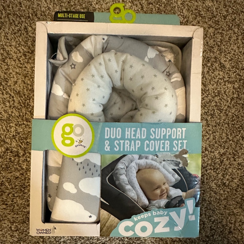 Go by GoldBug Duo head support and strap cover set